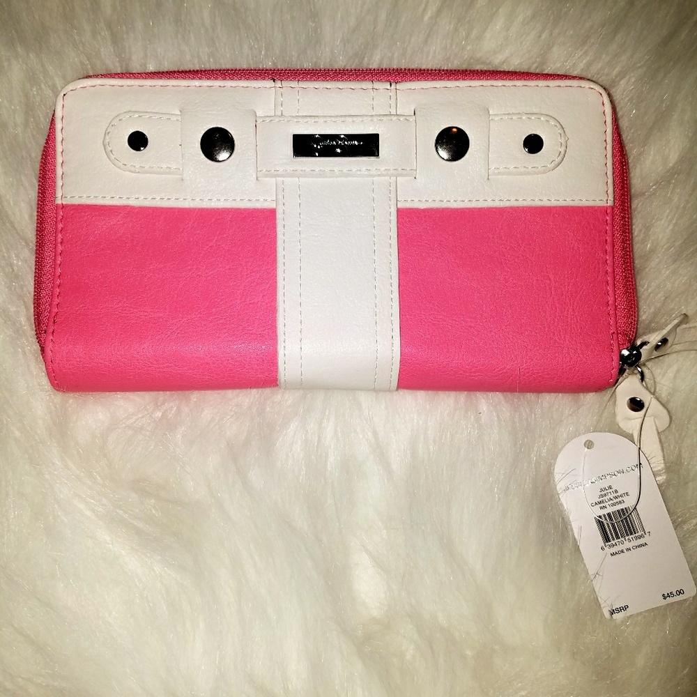 Jessica Simpson Pink and White Wallet